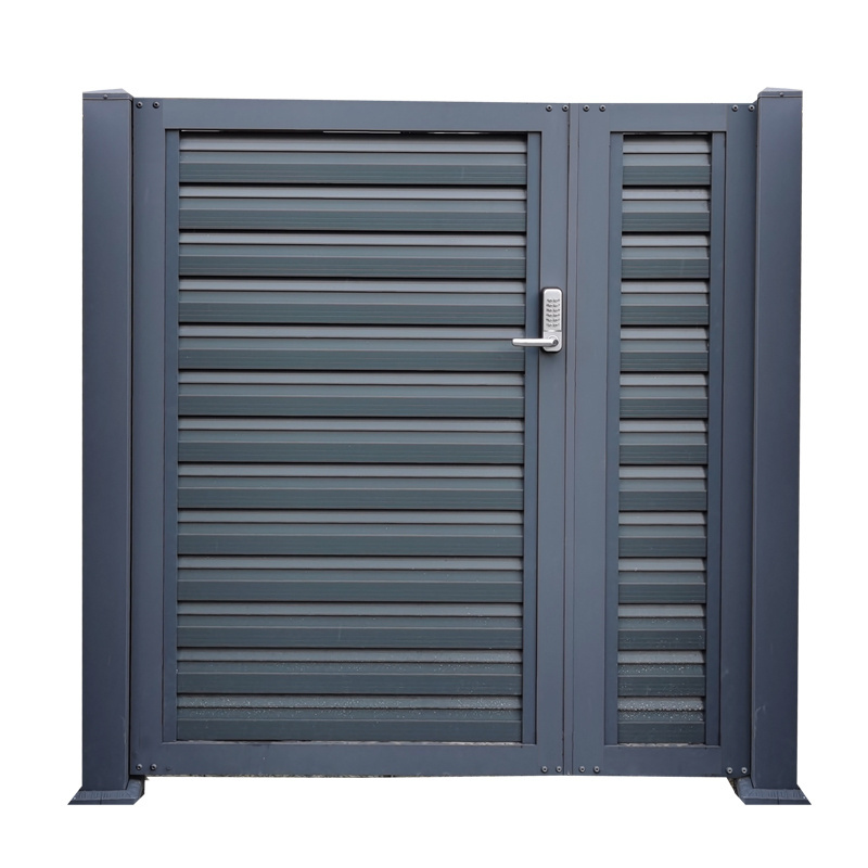 Easy install Aluminum Villa Garden Gate Modern Louver Fence Gate Exterior patio door