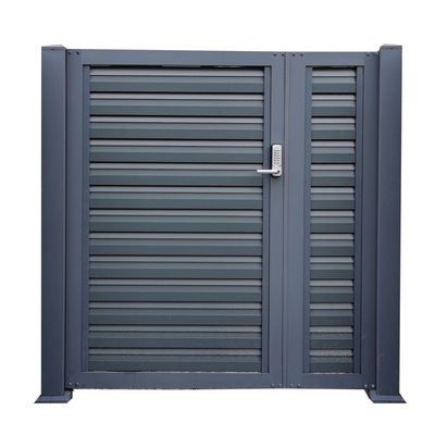 Easy install Aluminum Villa Garden Gate Modern Louver Fence Gate Exterior patio door