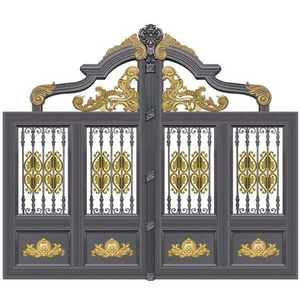 CBMMART Luxury cast main wrought metal iron gate door with grill fence design for house