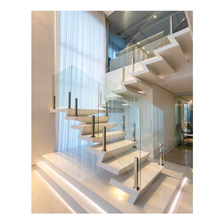 Spigot Tempered Glass Staircase/Balcony Balustrades & Handrails Railing Design Stairfor Project