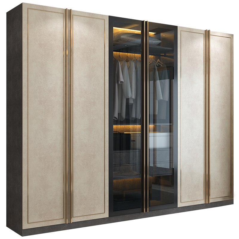 Modern Bedroom Furniture His and Hers Closets Aluminum Glass Door Cabinet Wardrobe Closet