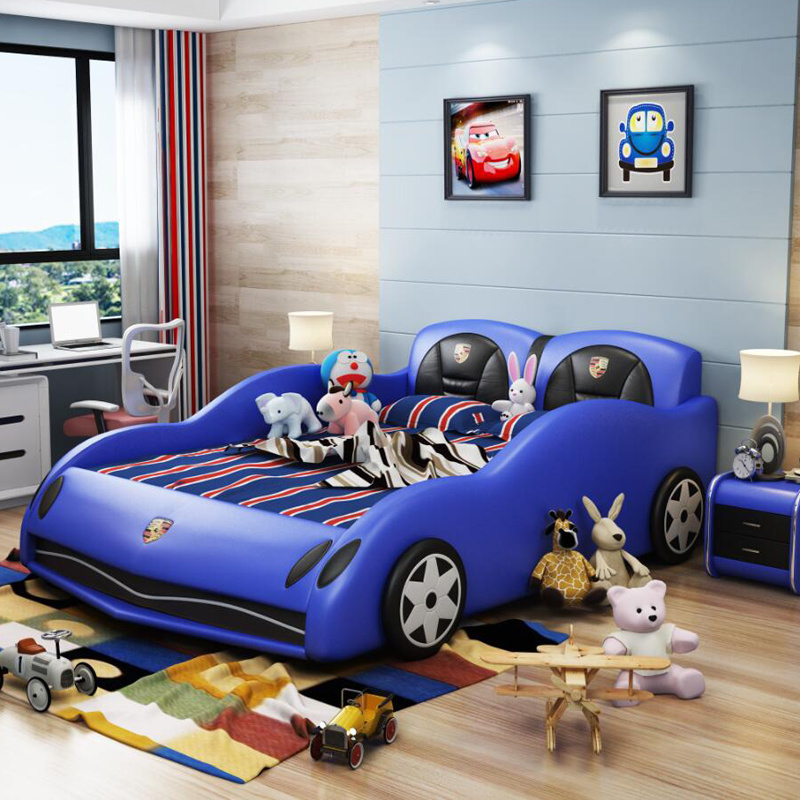 modern children kids king size race car bed