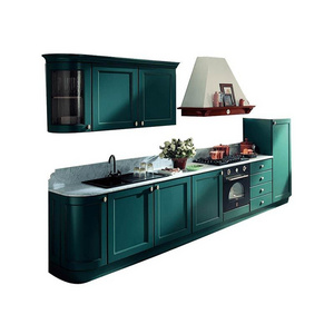 Acrylic Malaysia self assemble curved design kitchen cabinets