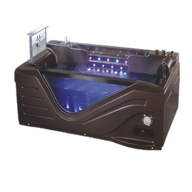 Acrylic Hydro Massage Bathtub With LED Light and TV Display