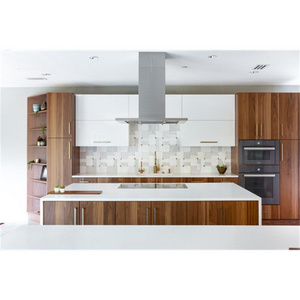 Customize plywood dark wood kitchen cabinet