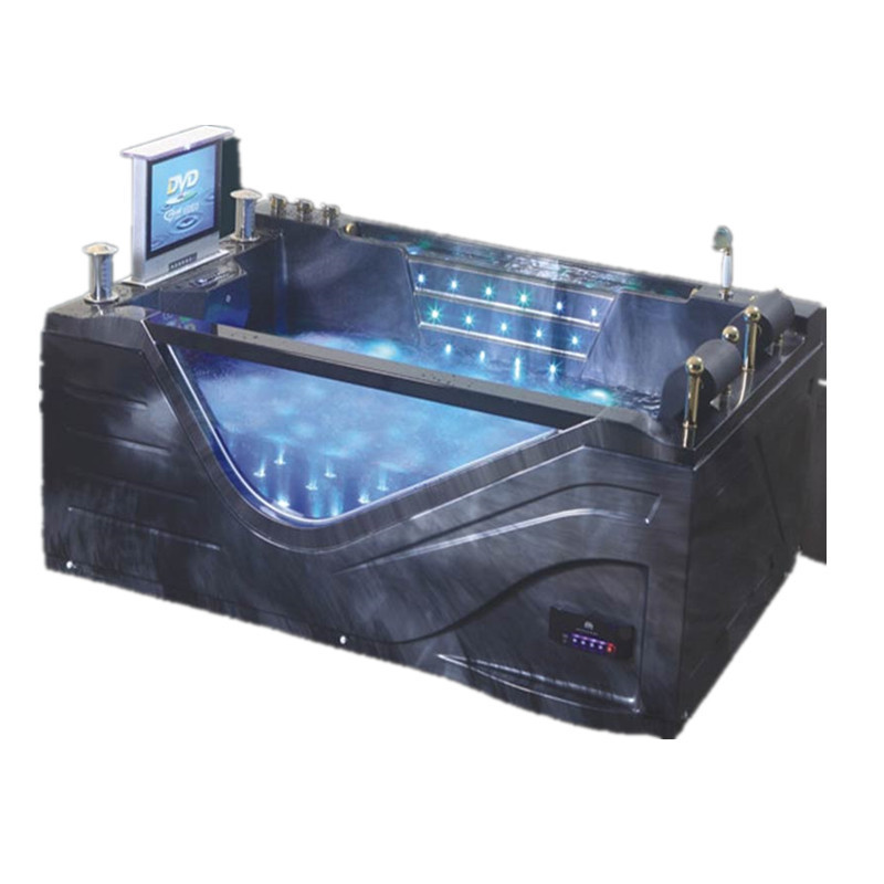 Acrylic Hydro Massage Bathtub With LED Light and TV Display