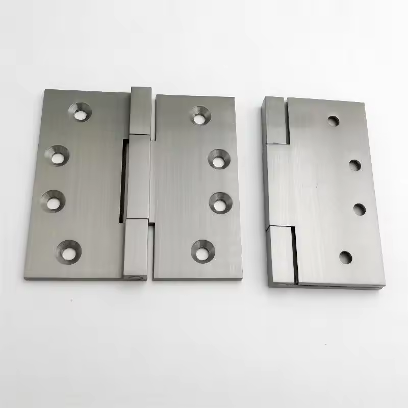 Square Barrel Heavy Duty Hinge Polished Nickel Soft Closing Door Hinges Solid Brass 4