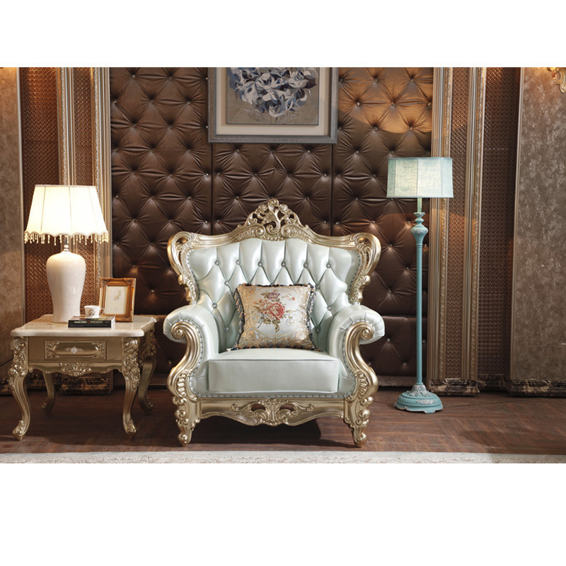 2021 European Style Leather Recliner Chair Genuine Leather Sofa Classical Design Antique Coach