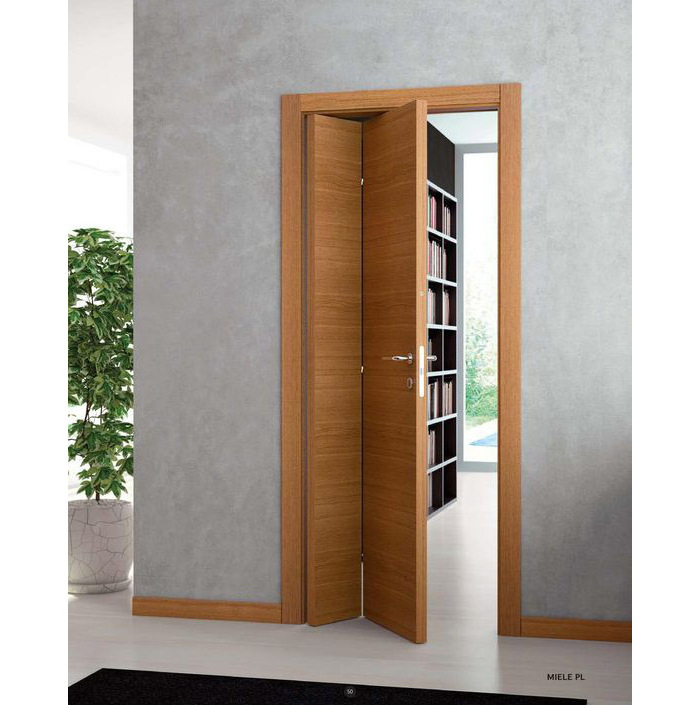 Home Double Interior Folding Doors System Soundproof Wooden Bifolding Door Small Simple Design Panels Bi Fold Doors