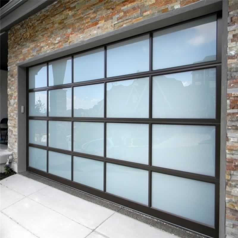 9x8 / 8x7 / 12x7 / 9x7 Modern Electronic Automatic Insulated Clear Glass Panel Car Garage Door for House