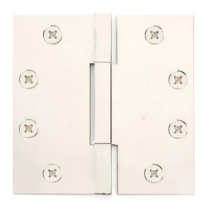 Square Barrel Heavy Duty Hinge Polished Nickel Soft Closing Door Hinges Solid Brass 4" x 4" Standard Square Door Hinge