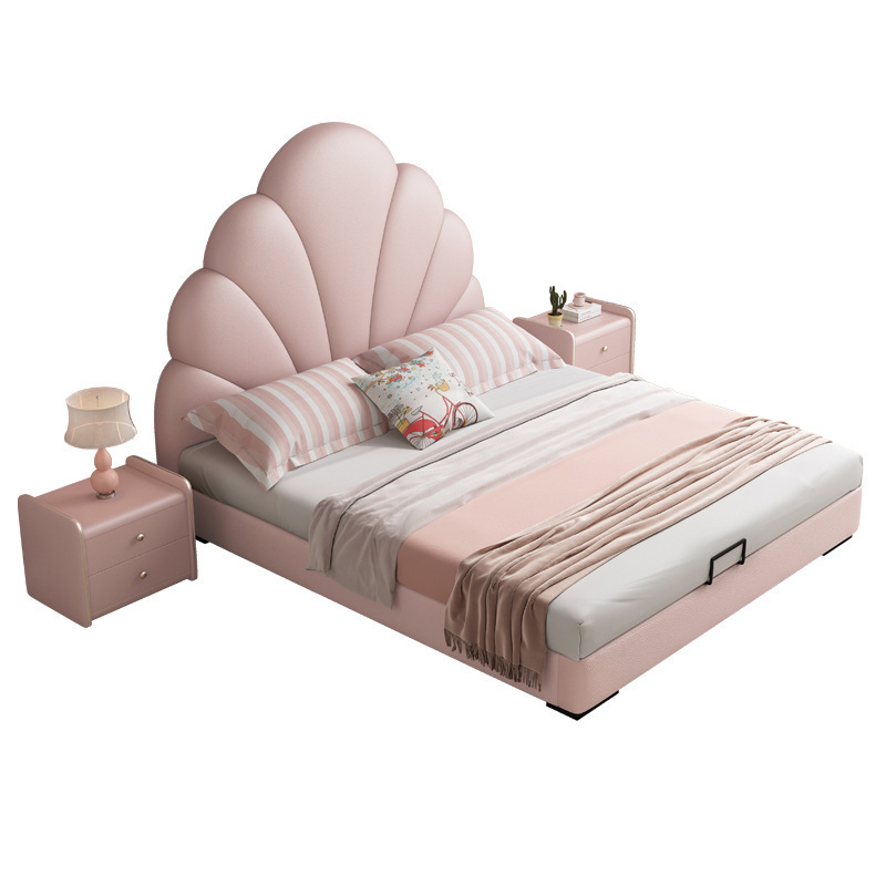 Shell shape design 1.5m single bed pink princess bed