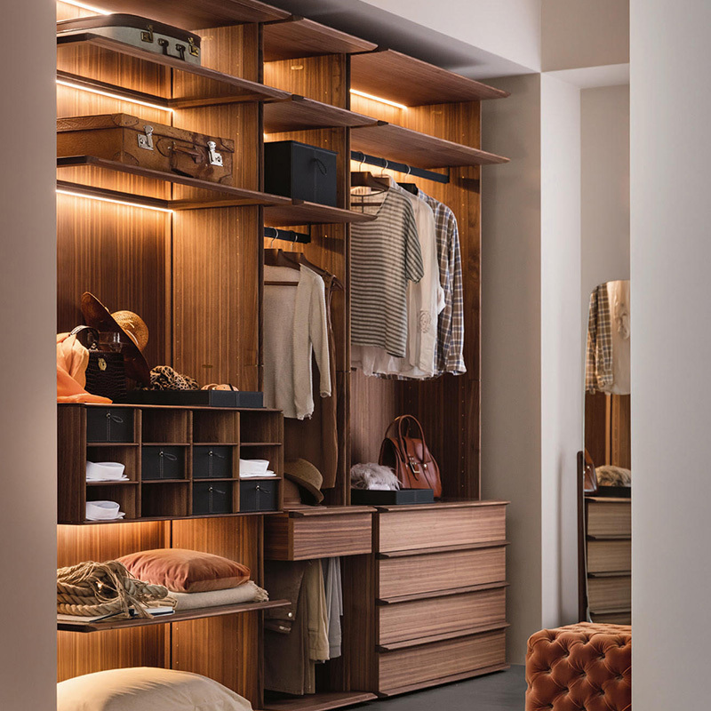 American Style Bedroom Colorful Cloakroom Furniture Solid Wood Wardrobe Closet Cabinet