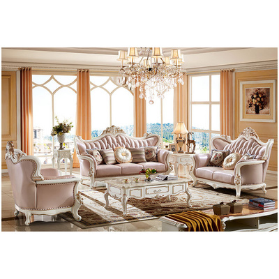 Classic style Antique Sofa 1 2 3 European Style Luxury furniture set Living Room Sofa Sets