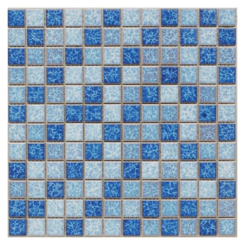 Foshan 20x20 4mm Thick Blue Swimming Pool Mosaic Tile