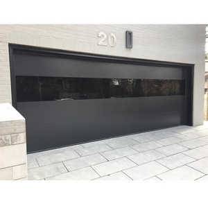 Modern Customized RAL 7016 Dark Grey Black Flat Garage Door Panels Sectional Garage Door Panel For Home House Villa