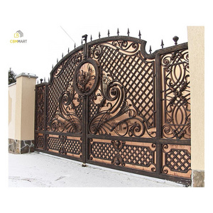 CBMmart Villa Luxury Custom Security Entrance Swinging Driveway Gates Wrought Iron Main Gate Design