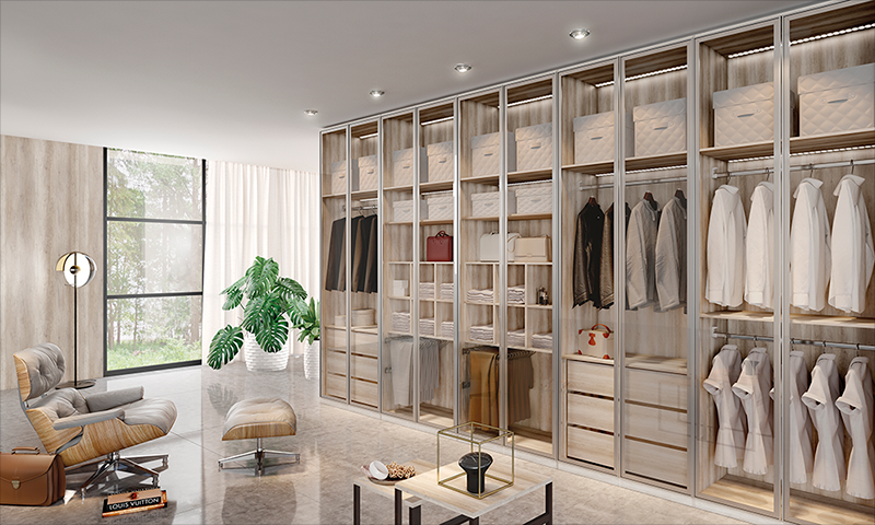 CBMmart Modern 3 Door Bedroom Custom Cabinet Wardrobe Walk In Closet