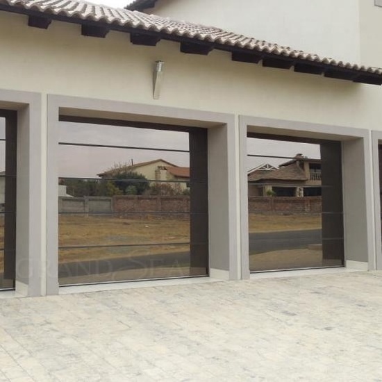 CBMmart Master Well New Design Modern Aluminum Tempered Full View Glass Garage Door Price Mirror Plexiglass Panel Doors