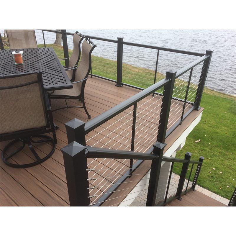 Aluminum anti-rust stainless steel standard cable railing system for balcony