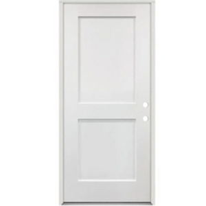 Exterior Two panel white primer Prehung Fiberglass Door with Sidelite for Villa