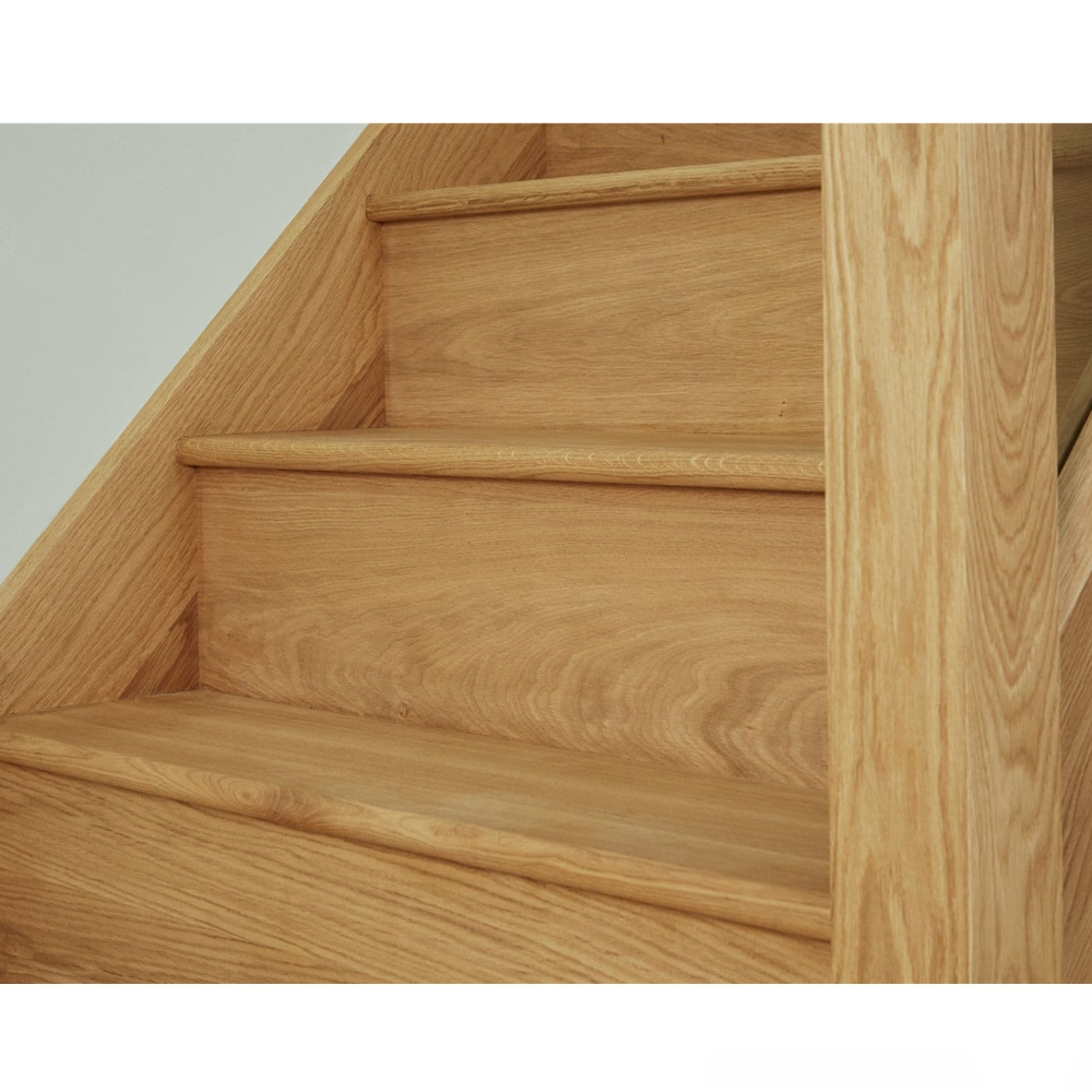 CBMMART Hardwood Lumber Stair Parts Red / White Oak Solid Wood Stair Tread and Step Flooring Stair