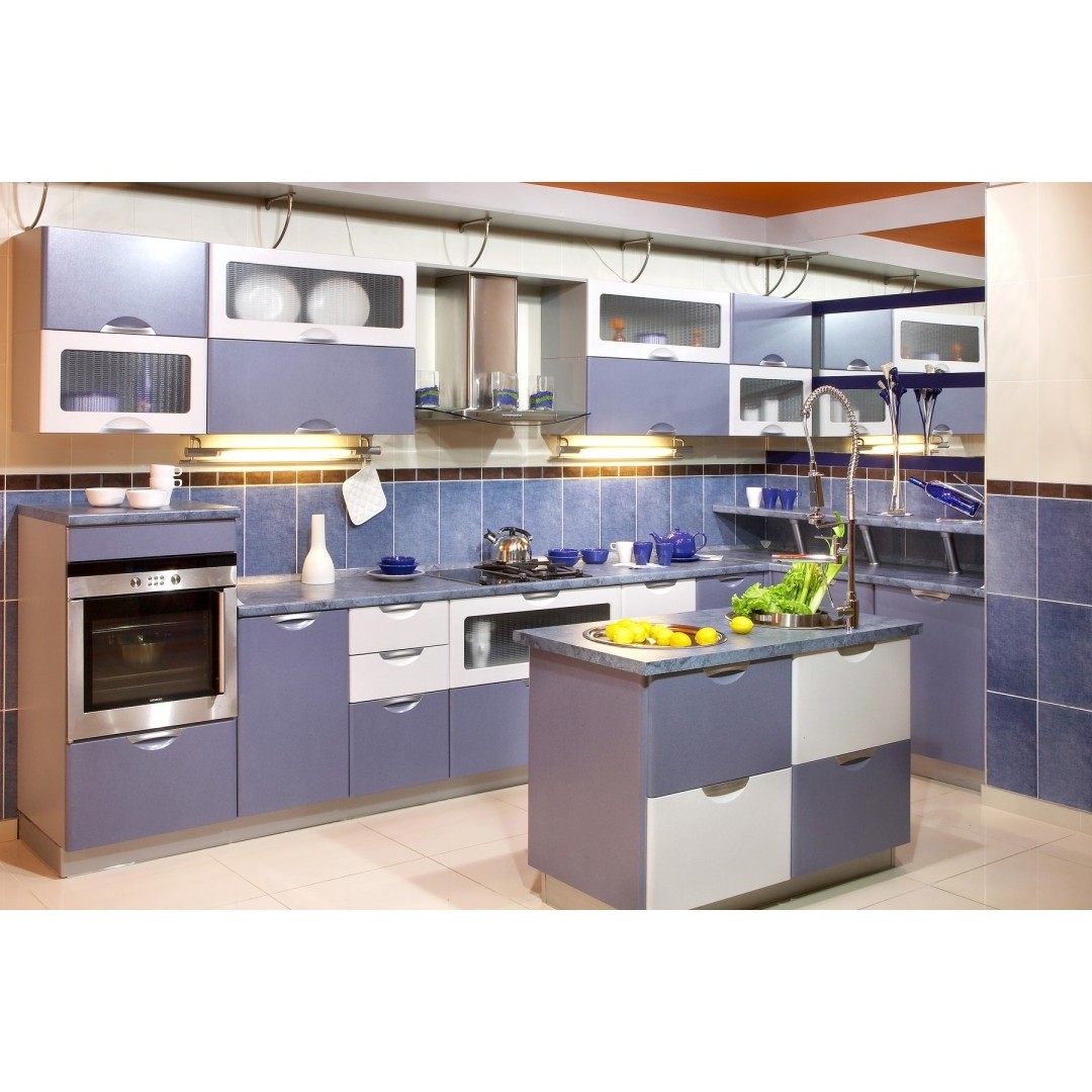 CBMMART Luxury Purple Design Smart Home Customized Design Plywood Moisture Proof Kitchen Cabinet