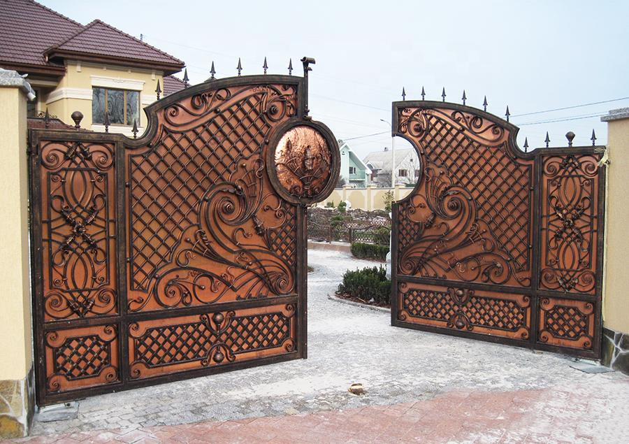 CBMmart Villa Luxury Custom Security Entrance Swinging Driveway Gates Wrought Iron Main Gate Design