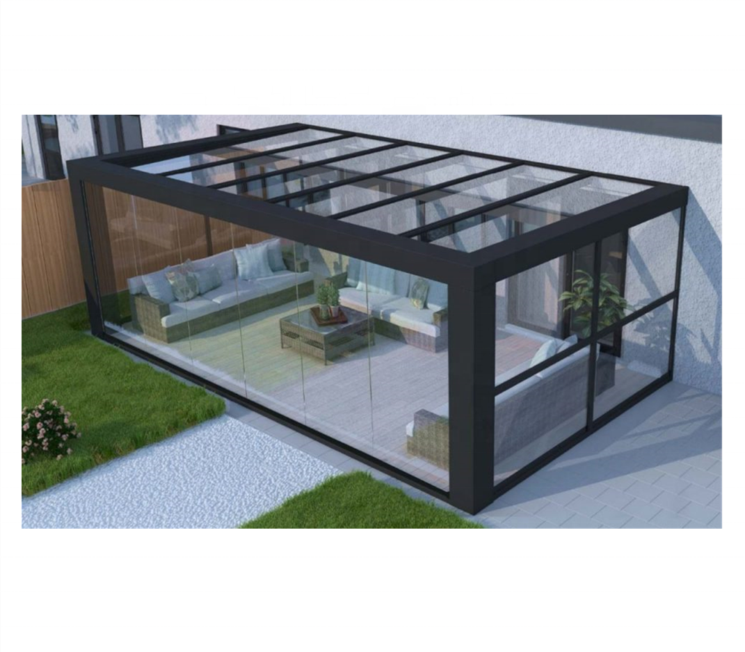 CBMmart High Quality Modern Outdoor Glass Room Used Free Standing Sunroom Tempered Glass for Sunroom