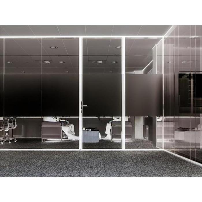 Ultra narrow frame interior glass partition slim profile tempered glass office partition