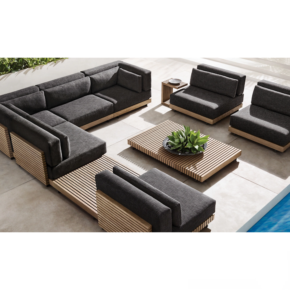 CBMmart Sectional Outdoor Furniture Waterproof Patio Lounge Outdoor Garden Rattan Sofa