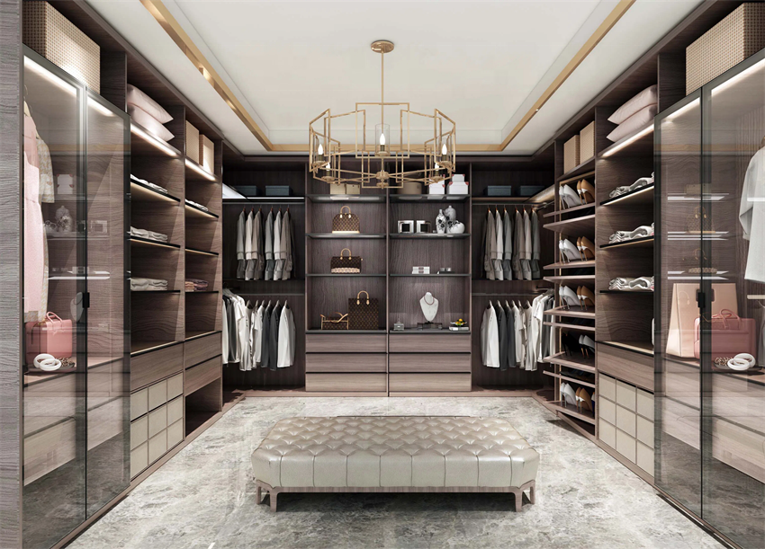 CBMmart Modern Bedroom Built in Wardrobe Closet Wardrobe Accessories Walk-in Closet