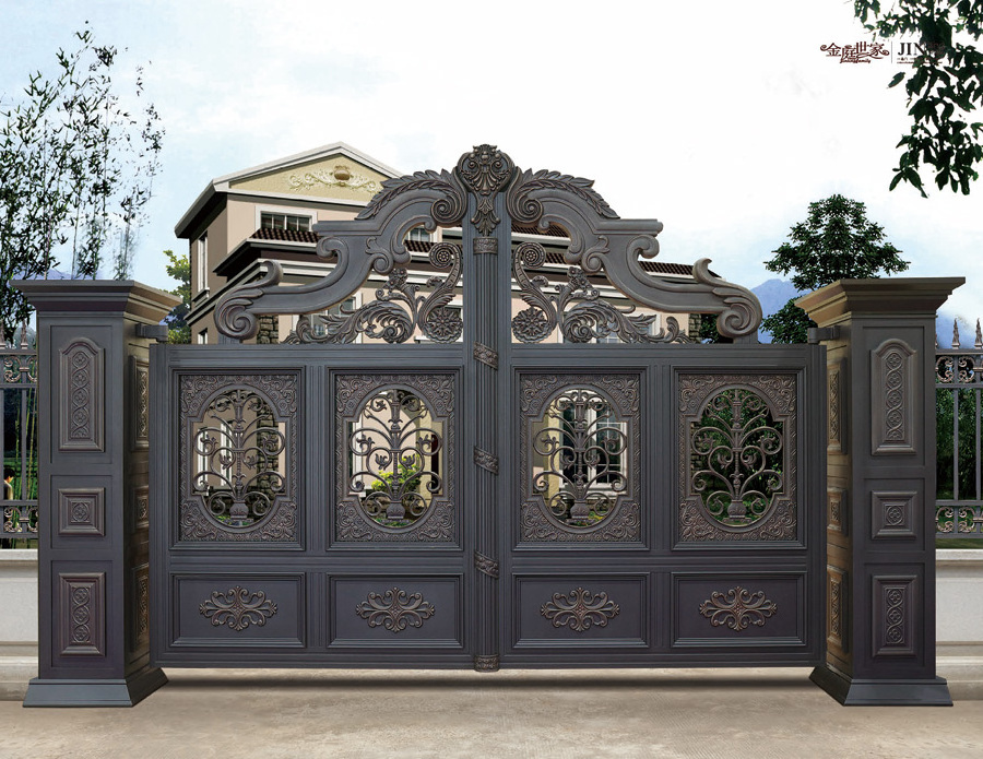 CBMmart Top Luxury Wrought Iron Gate/Villa, Manor, Castle Exterior Entrance Main Gate Design Custom