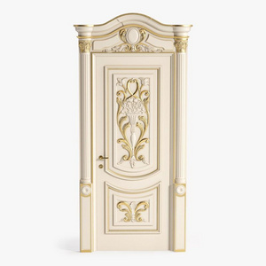 CBMmart Luxury Good Quality Carved Wood Interior Swinging Decoration Wooden Flush Door