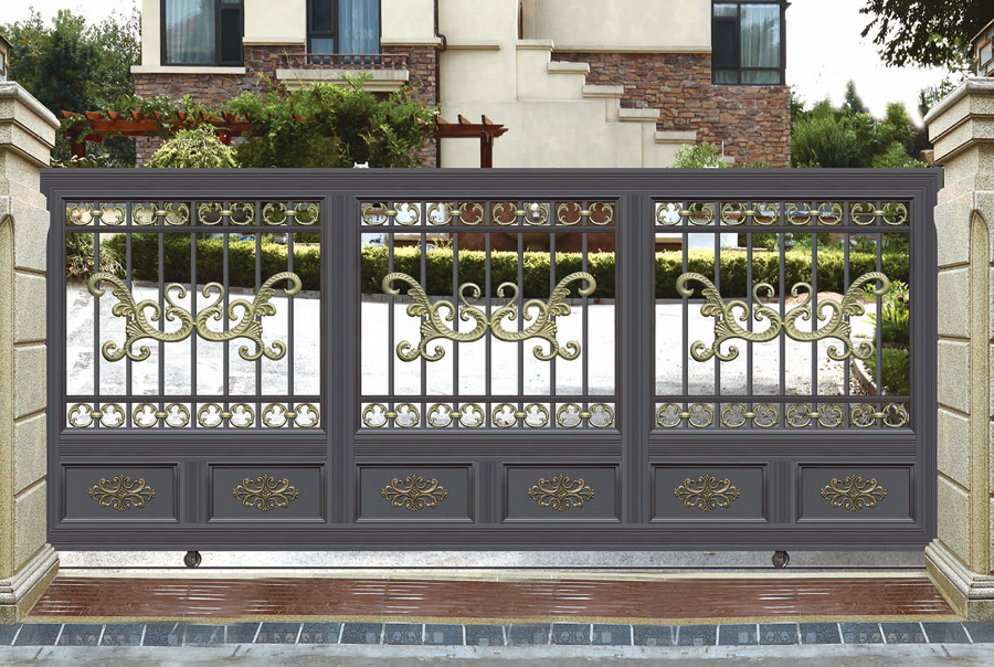 CBMmart Top Luxury Wrought Iron Gate/Villa, Manor, Castle Exterior Entrance Main Gate Design Custom