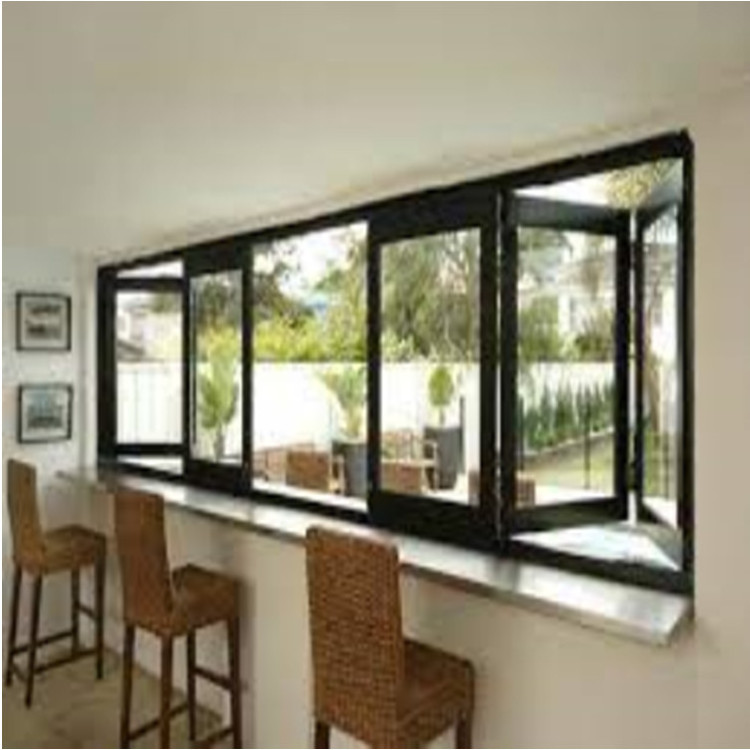 CBMmart heat insulation tempered glass aluminium windows horizontal folding windows aluminium bi-fold windows