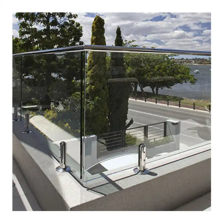 CBMmart 316 S.S. Spigot Glass Railings Outdoor Swimming Pool Railing Custom Balcony Glass Railing