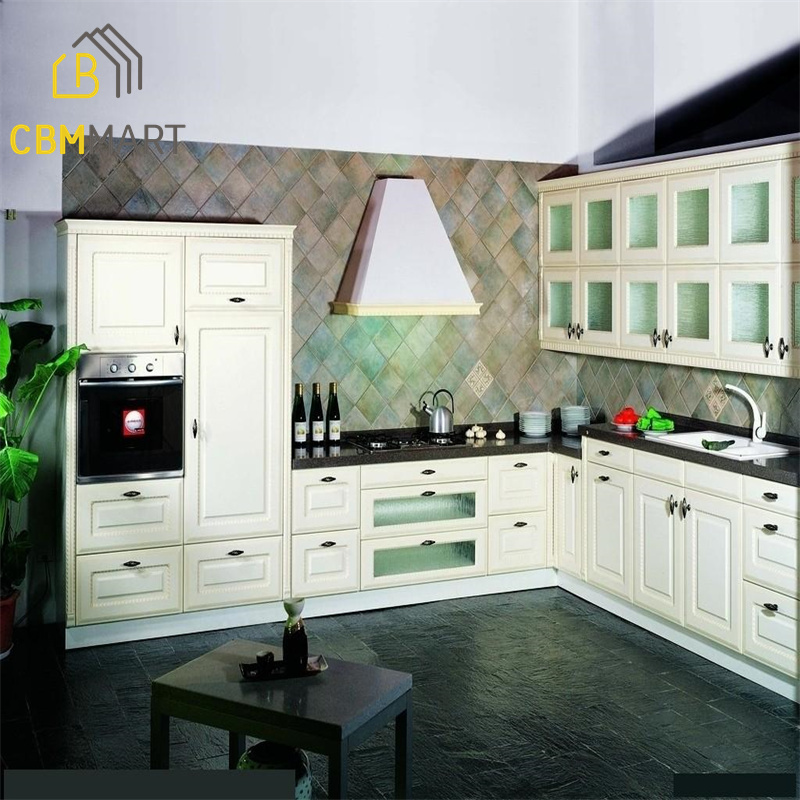 CBMmart China Top Quality Interior Kitchen Cupboards stainless steel sink Furniture Modern Kitchen Cabinet