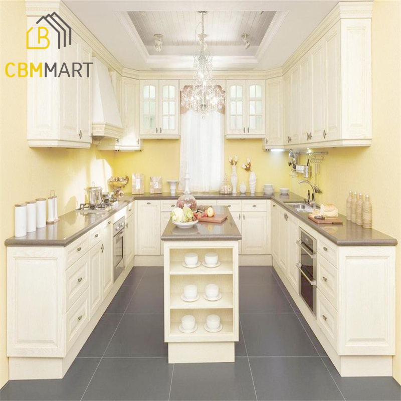 CBMmart China Top Quality Interior Kitchen Cupboards stainless steel sink Furniture Modern Kitchen Cabinet