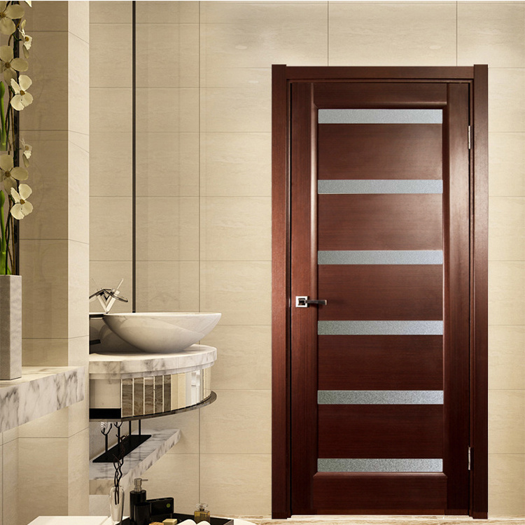 CBMmart Hotel Room Home Latest Design Wooden Frame Sale Decorative Interior Half Glass Pantry Door