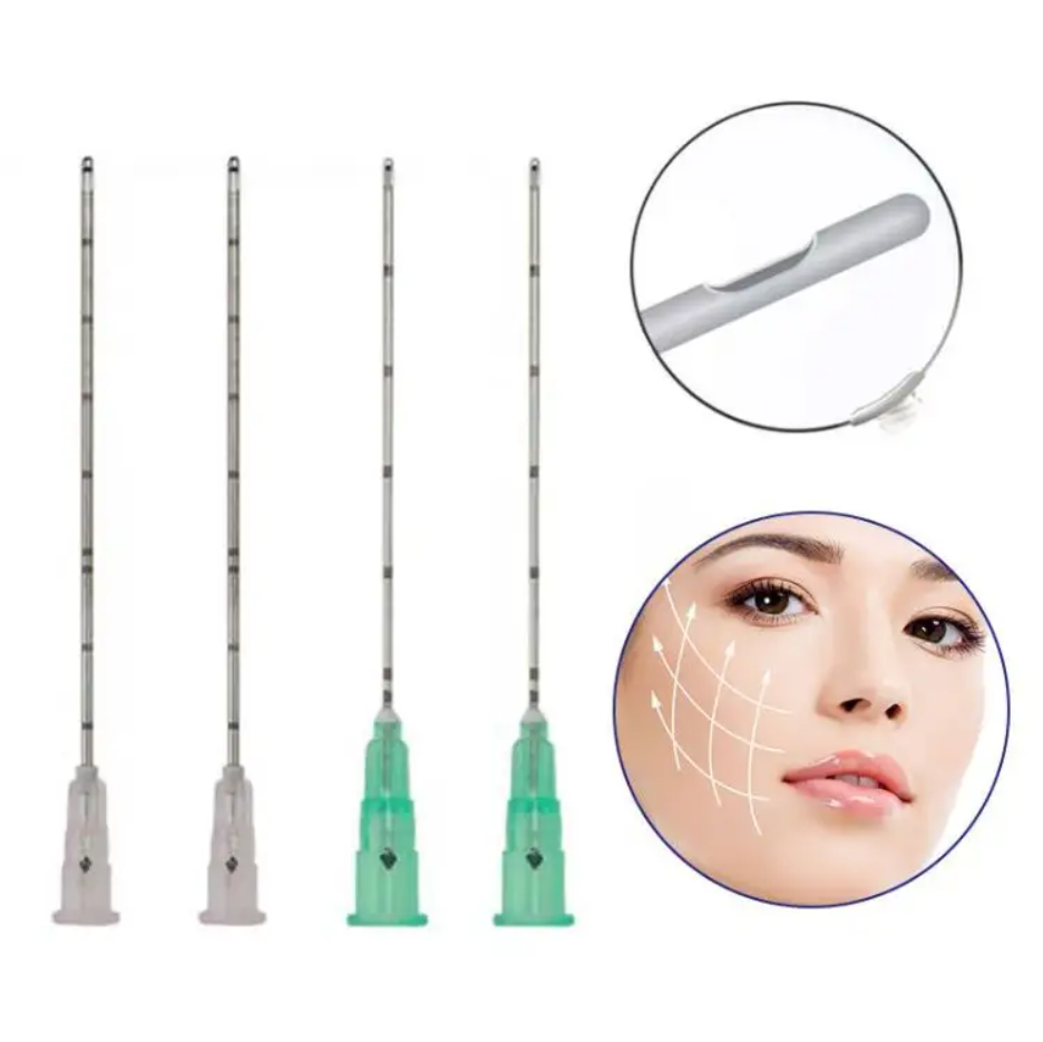 surgical cog4d lifting threads with blunt needle for face skin treatment suture