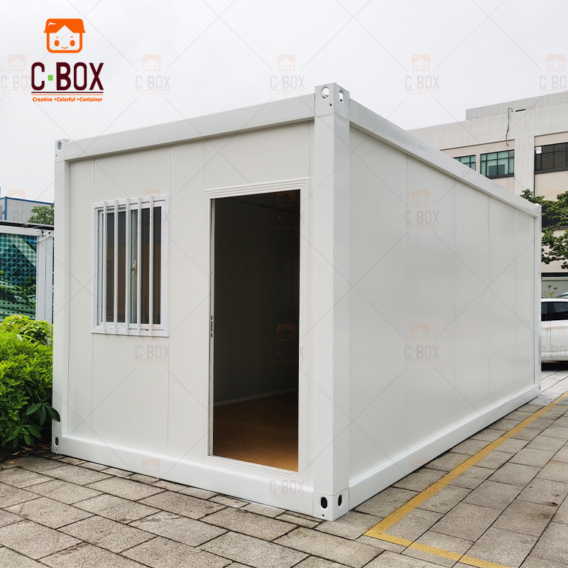 Cbox new technology prefab container office steel structure frame welded flat pack container house as dormitory