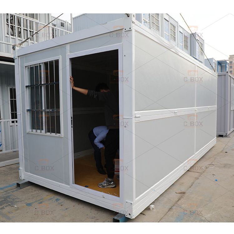 Cbox Easy To Install 20 Ft Foldable Refugee Houses Camps Temporary Shelter Site Office Prefab Folding Expandable Container House