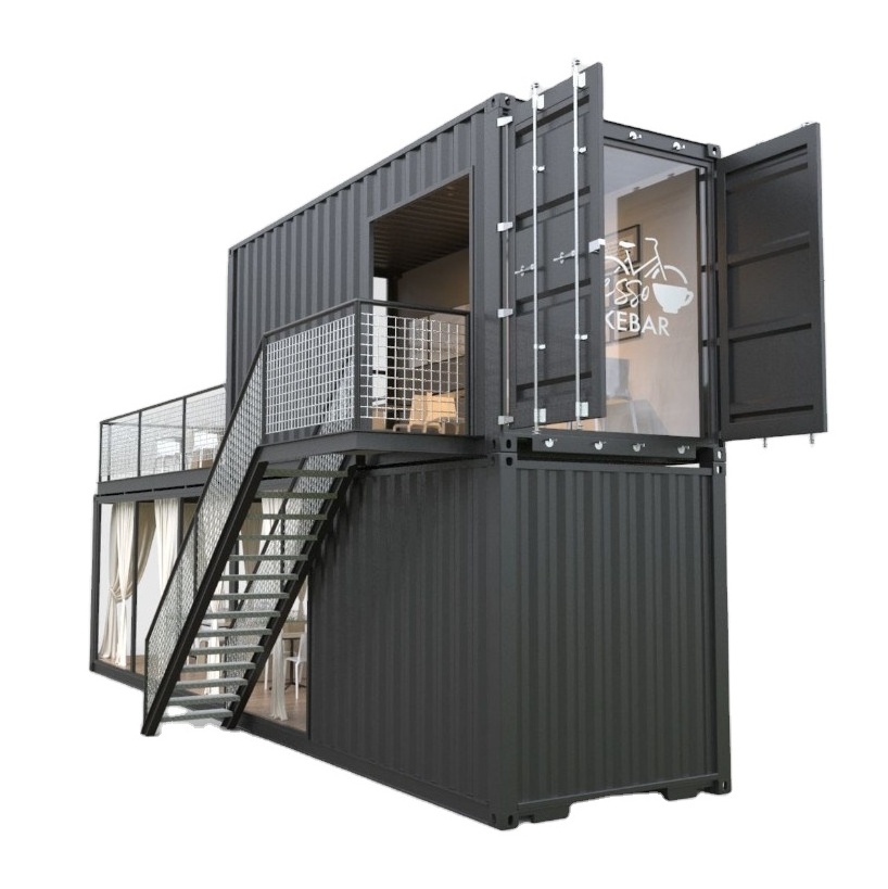 Custom Prefab Modular Houses 20Ft 40Ft Shipping Coffee Shop Container Restaurant With Kitchen