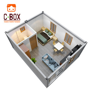 Luxury china modern modular prefabricated tiny mobile homes 1 bedroom prefab houses with bathroom