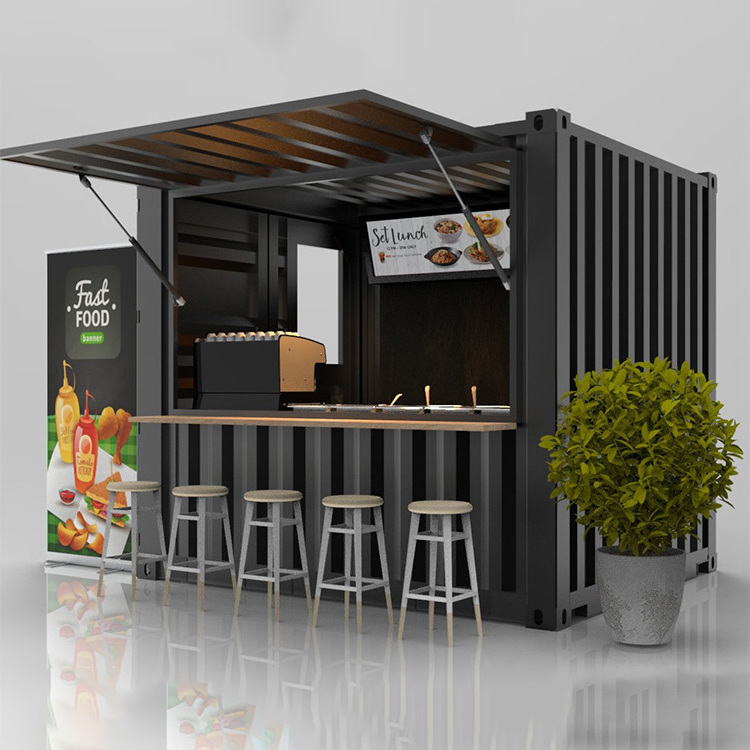 Custom made 10ft movable store cafe bar shipping container food coffee shop