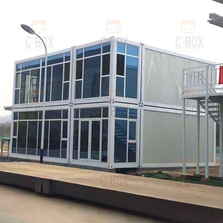 Cbox Luxury Well-designed Prefabricated Glass Curtain Wall Office Building Container Prefab House