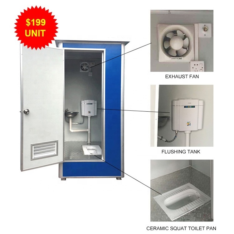 China Public Wc Toilet Cheap Eps Mobile Toilets Prefab Outdoor Mobile Toilet In Kenya