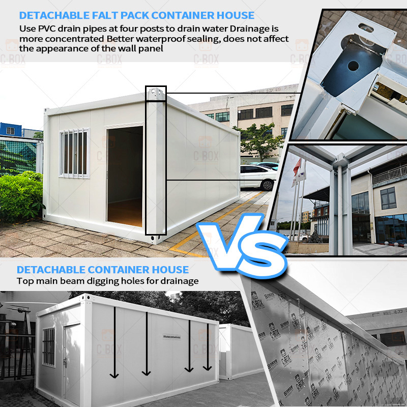 Cbox new technology prefab container office steel structure frame welded flat pack container house as dormitory