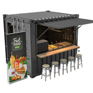 Custom made 10ft movable store cafe bar shipping container food coffee shop